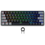 Spartan Gear - Pegasus 2 Rgb Wired Wireless 63 Keys Mechanical Gaming Keyboard (color: Black/Grey)