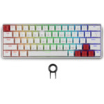 Spartan Gear - Pegasus 2 Rgb Wired Wireless 63 Keys Mechanical Gaming Keyboard (color: White)