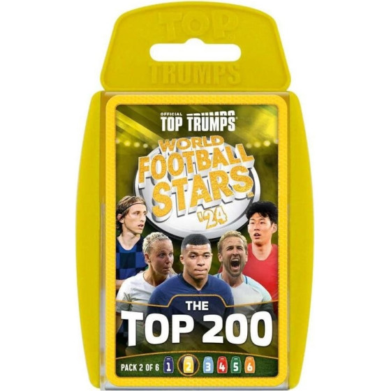 Winning Moves: Top Trumps - World Football Stars 2024 The Top 200 Pack 2 - Card Game (WM04708-EN1)