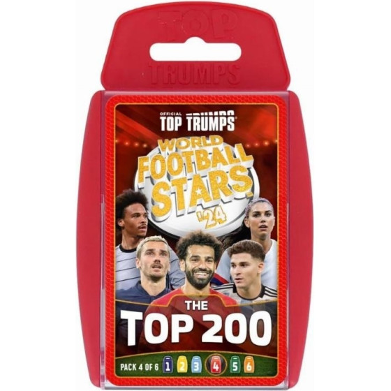 Winning Moves: Top Trumps - World Football Stars 2024 The Top 200 Pack 4 - Card Game (WM04803-EN1)