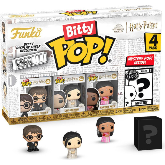 Funko Bitty Pop! 4-Pack: Harry Potter Goblet Of Fire - Harry Potter, Cho Chang, Parvati Patil, Mystery Pop! Vinyl Figures