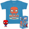Funko Pocket Pop! Tee (Child): Marvel - Holiday Spiderman Vinyl Figure T-Shirt (L)