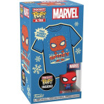 Funko Pocket Pop! Tee (Child): Marvel - Holiday Spiderman Vinyl Figure T-Shirt (S)
