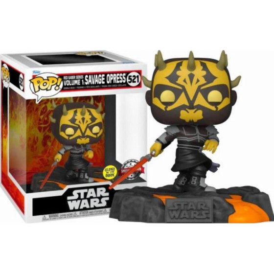 Funko Pop! Deluxe: Disney Star Wars Sith - Red Saber Series Vol.1 Savage Opress (Glows In The Dark) (Special Edition) #521 Bobble-Head Vinyl Figure