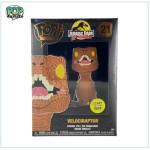 Funko Pop! Jurassic Park 30th Anniversary - Velociraptor (Glows In The Dark) Large Enamel Pin