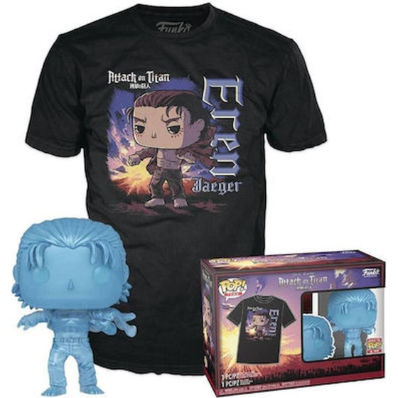 Funko Pop! Tee (Adult): Attack On Titan Final Season - Eren Jaeger (With Marks) Vinyl Figure And T-Shirt (M)