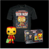 Funko Pop! Tee (Adult): Marvel - Holiday Iron Man (Glows In The Dark) Vinyl Figure T-Shirt (L)
