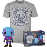 Funko Pop! Tee (Adult): Marvel Guardians Of The Galaxy - Drax (Blacklight) (Special Edition) Vinyl Figure And T-Shirt (L)