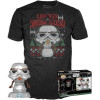 Funko Pop! Tee (Adult): Star Wars - Holiday Stormtrooper (Metallic) Vinyl Figure T-Shirt (M)