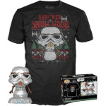Funko Pop! Tee (Adult): Star Wars - Holiday Stormtrooper (Metallic) Vinyl Figure T-Shirt (S)