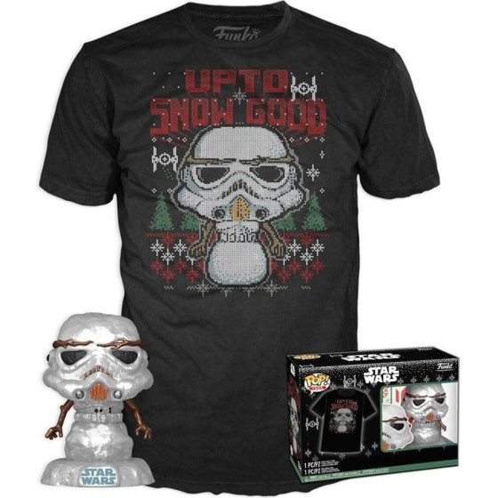 Funko Pop! Tee (Adult): Star Wars - Holiday Stormtrooper (Metallic) Vinyl Figure T-Shirt (S)