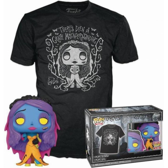 Funko Pop! Tee (Adult): Tim Burtons Corpse Bride - Emily (Blacklight) Vinyl Figure And T-Shirt (XL)