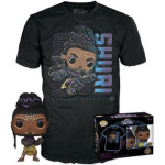 Funko Pop! Tees (Adult): Marvel Black Panther - Shuri (Glows In The Dark) Bobble-Head Vinyl Figure T-Shirt (L)