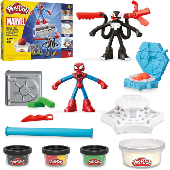 Hasbro Play-Doh Marvel: Spider-Man - Launch And Slice Battle (F9827)