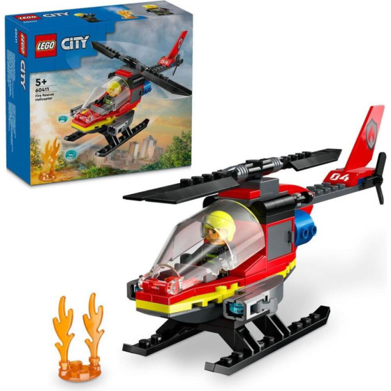 Lego City: Fire Rescue Helicopter Building Set (60411)