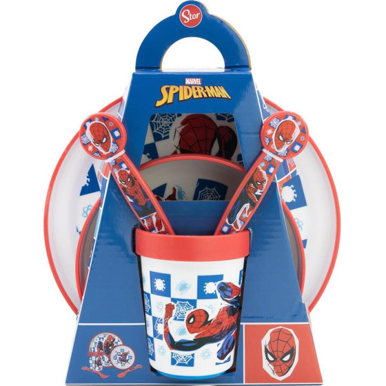 Stor Marvel: Spider-Man Arachnid Grid - Non Slip 5 Pcs Bicolor Premium Set (74781)