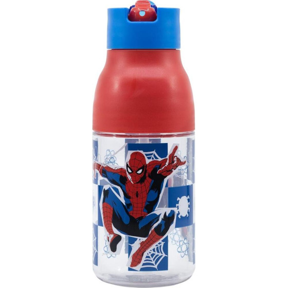 Stor Marvel: Spiderman Black Board - Double Opening Sipper Ecozen Bottle (420ml) (74735)