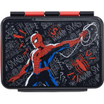 Stor Marvel: Spiderman Black Board - Stainless Steel Clamp Rectangular Sandwich Box (1100ml) (74756)