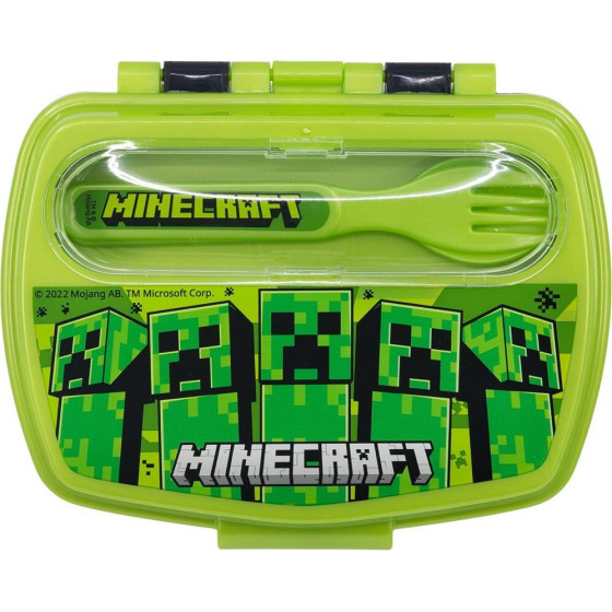 Stor: Minecraft - Funny Sandwich Box With Cutlery (40409)