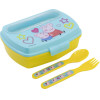 Stor: Peppa Pig Core 2022 - Funny Sandwich Box With Cutlery (13909)