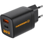 Hammer ��������� �������� ������� �������� Rapidcharge Duo �� ����� ����� Usb A & Usb C Pd 30W ����� - (AKC001408)