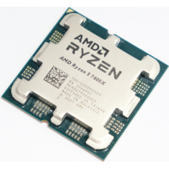AMD Cpu Ryzen 5 7600X TRAY, 6C/12T, 4.7-5.3GHz, Cache 6MB L2+32MB L3, Socket AM5, 1YW. - (100-000000593)