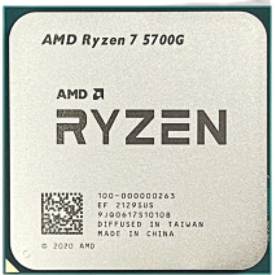 AMD Cpu Ryzen 7 5700G TRAY, 8C/16T, 3.8-4.6GHz, Cache 4MB L2+16MB L3, Socket AM4, Radeon Vega 8 Processor GRAPHICS, 1YW. - (100-000000263)