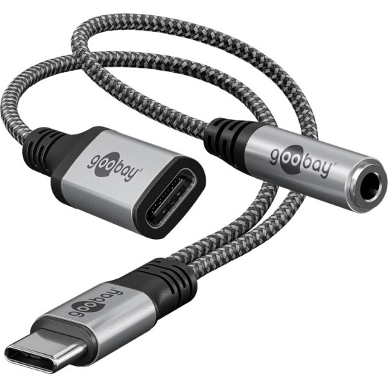 Goobay ���������� USB-C �� 3.5mm & USB-C 60W, 480Mbps, ���� - (74524)