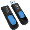 Adata Flash Usb Drive 128GB USB3.2, RETRACTABLE, BLACK/BLUE, 5YW. - (AUV128-128G-RBE)