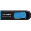 Adata Flash Usb Drive 128GB USB3.2, RETRACTABLE, BLACK/BLUE, 5YW. - (AUV128-128G-RBE)