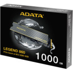 Adata Ssd M.2 Nvme PCI-E GEN4 1 Tb Legend 860 M.2 2280, Nvme PCI-E GEN4x4, Read 6000MB/s, Write 4000MB/s, 5YW. - (SLEG-860-1000GCS)