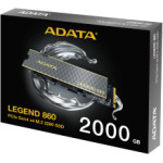 Adata Ssd M.2 Nvme PCI-E GEN4 2 Tb Legend 860 M.2 2280, Nvme PCI-E GEN4x4, Read 6000MB/s, Write 5000MB/s, 5YW. - (SLEG-860-2000GCS)