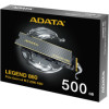 Adata Ssd M.2 Nvme PCI-E GEN4 500GB Legend 860 M.2 2280, Nvme PCI-E GEN4x4, Read 5000MB/s, Write 3500MB/s, 5YW. - (SLEG-860-500GCS)