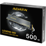 Adata Ssd M.2 Nvme PCI-E GEN4 500GB Legend 860 M.2 2280, Nvme PCI-E GEN4x4, Read 5000MB/s, Write 3500MB/s, 5YW. - (SLEG-860-500GCS)