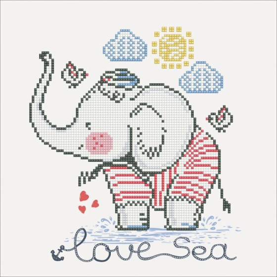 Diamond Dotz Love Sea 32X32