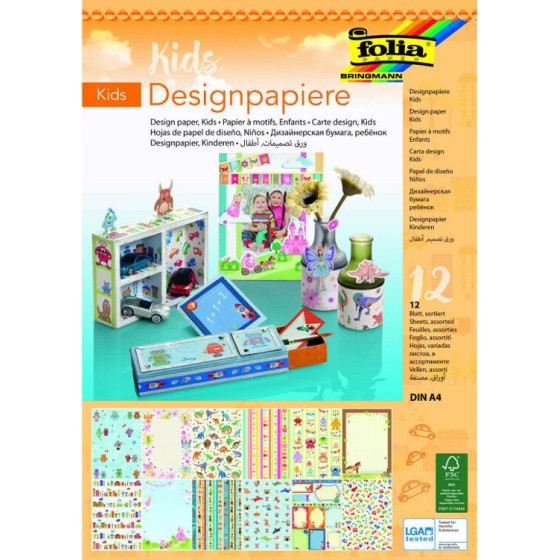 FOLIA ����� ������ Glitter, A4, 12 ��� 165 ��, Kids