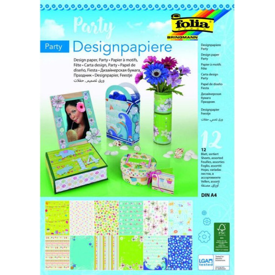 FOLIA ����� ������ Glitter, A4, 12 ��� 165 ��, Party