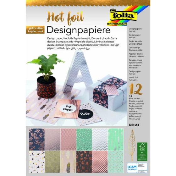 FOLIA ����� ������ �����������, A4, 12 ��� 165 ��, Hotfoil