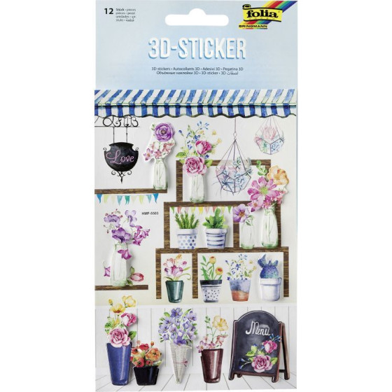 FOLIA ��� 12 ����������� 3D Effect, 12.5X18.5 ��, Love PLANTS