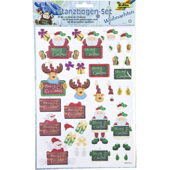 FOLIA ��� ����������� 3D-Card Topper Kit-XMAS, 20 motive