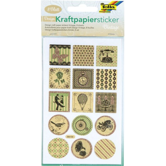 FOLIA ��� ����������� Craft Paper, 8 ����� 10X16 ��, VINTAGE