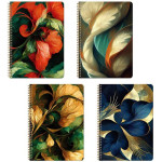 LOGIGRAF Loginotes Spiral Line FLOWART, A5/14X20 Soft Touch 80��, 90 ����� (����. 4���)