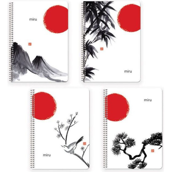 LOGIGRAF Loginotes Spiral Line JAPAN, A5/14X20 Soft Touch+Uv 80��, 90 ����� (����. 4���)