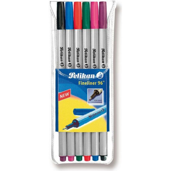 PELIKAN ������ ���������� 0.4mm Fineliner 96 �� ���� �� 6���