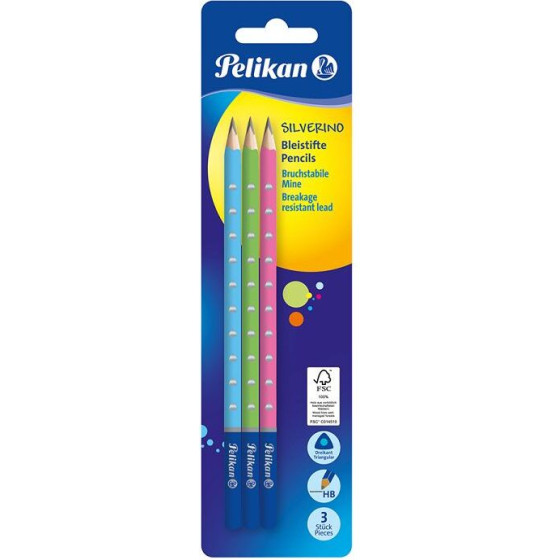 PELIKAN ������ ��������� Silverino �� 3 ������� �� Blister - ���������� 10���