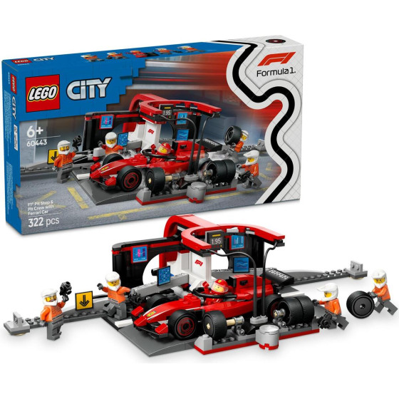 Lego City: F1 Pit Stop & Pit Crew With Ferrari Car (60443)