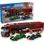 Lego City: F1 Truck With RB20 & AMR24 F1 Cars (60445)