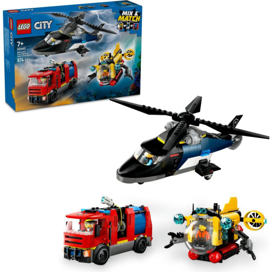 Lego City: Helicopter, Fire Truck & Submarine Remix (60462)