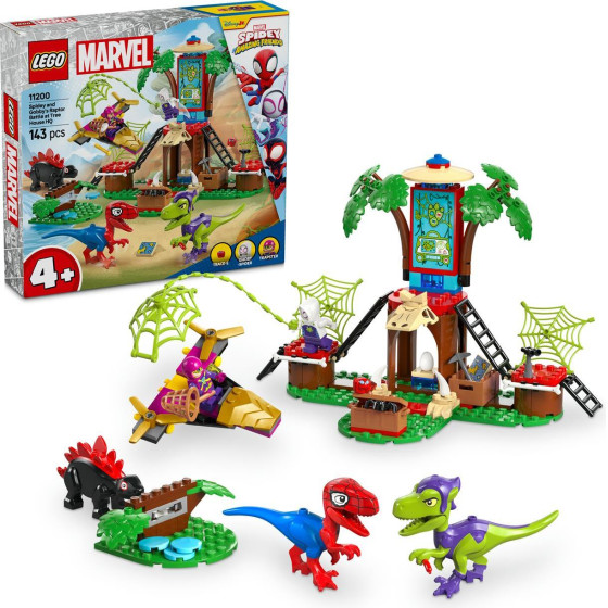 Lego Marvel: Spidey And His Amazing Friends Spidey And Gobby�s Raptor Battle At Tree House Hq (11200)
