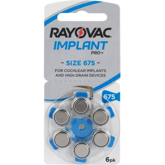 Rayovac ��������� ���������� ��������� 1.45V ���. 6 - (675 Implant Pro)